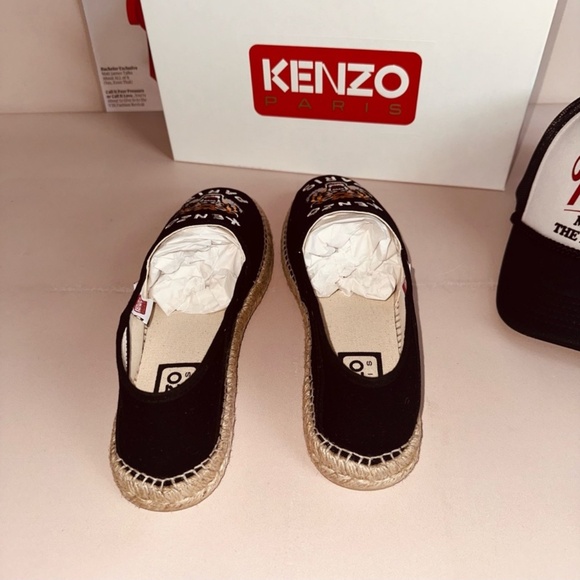 KENZO Black Kenzo Paris Embroidered Espadrilles - Picture 4 of 4